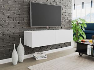 Sieninis televizoriaus stalas CLAUDE CRTV120-biały (baltas)