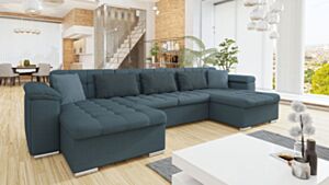 U formos kampinė sofa-lova su WICENZA viršutiniu tekstilės audiniu