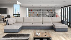 U formos kampinė sofa-lova SZAFRAN LARGE Premium
